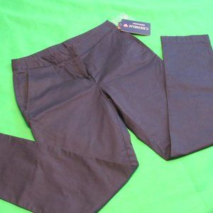 Crimieux Flat Front Slim Cut Mid Rise Twill